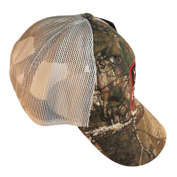 RMEF Team Elk Camo Mesh Cap Realtree Xtra Green Adjustable Outdoor Hunting Hat - Picture 8 of 9